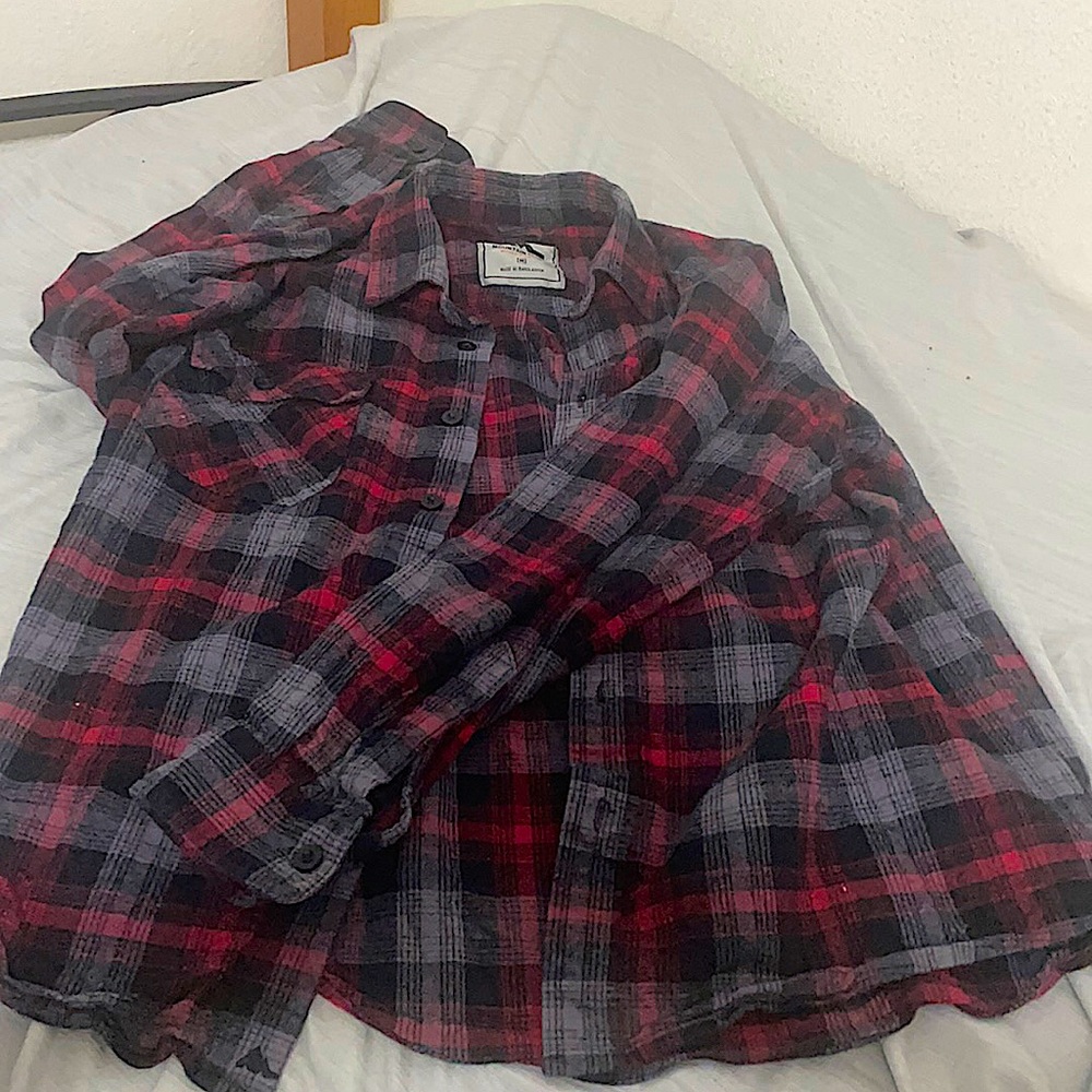 Red Black Grey Grunge Flannel Size Us Men’s M